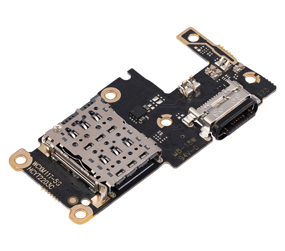 Charging Port Board For Xiaomi Mi 11T / 11T Pro (Aftermarket Plus) – device repair component close-up – Charging Port Replacement for phone repair