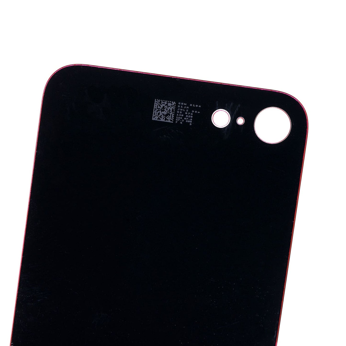 Back Glass With 3M Adhesive For iPhone 8 / SE (2020) (No Logo / Large Camera Hole) (Red)