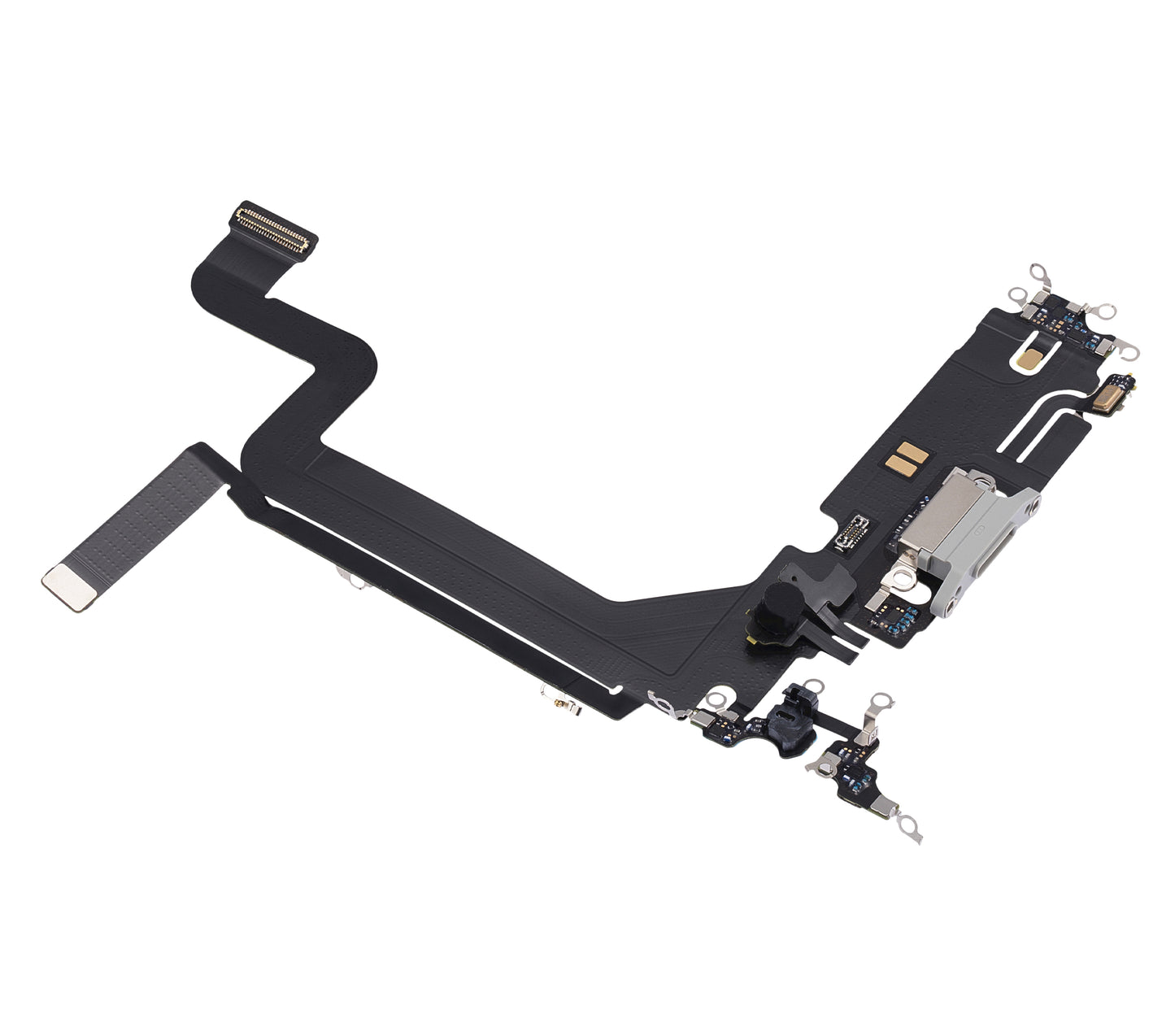 Charging Port Flex Cable For iPhone 14 Pro Max (Premium) (Silver)