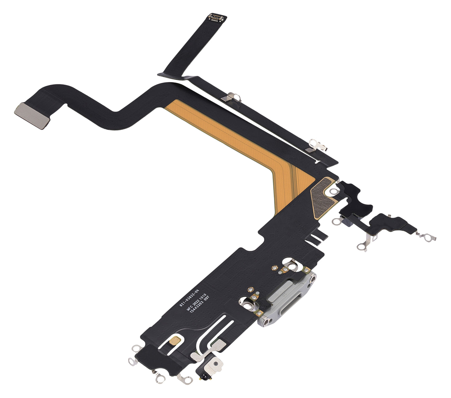 Charging Port Flex Cable For iPhone 14 Pro Max (Premium) (Silver)
