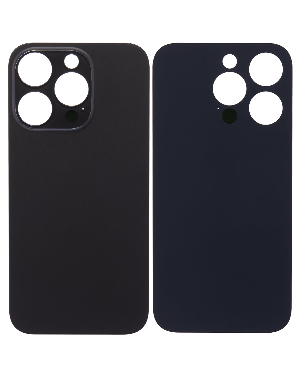 Back Glass With 3M Adhesive For iPhone 14 Pro (No Logo / Large Camera Hole) (Space Black)