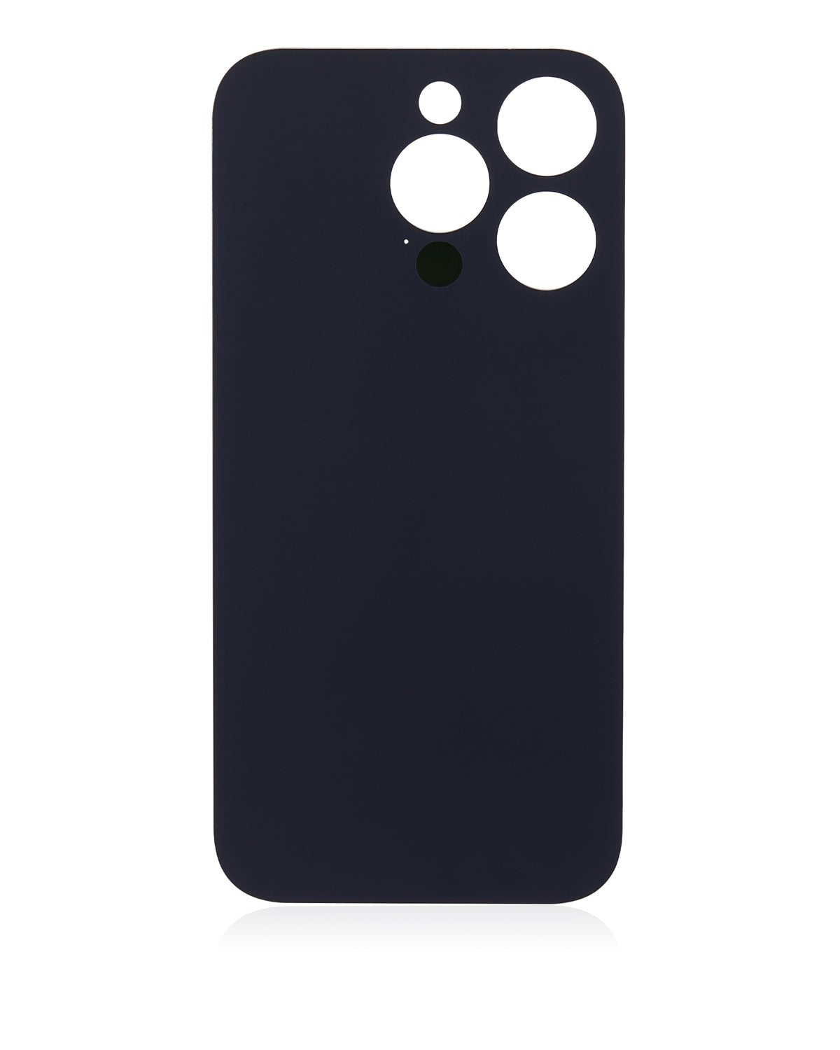 Back Glass With 3M Adhesive For iPhone 14 Pro (No Logo / Large Camera Hole) (Space Black)