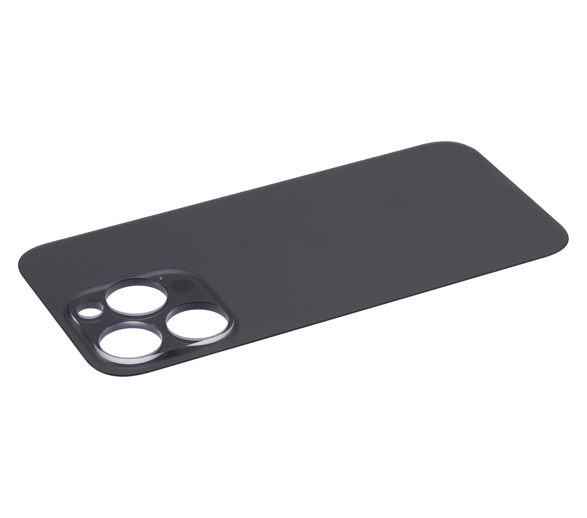 Back Glass With 3M Adhesive For iPhone 14 Pro (No Logo / Large Camera Hole) (Space Black)