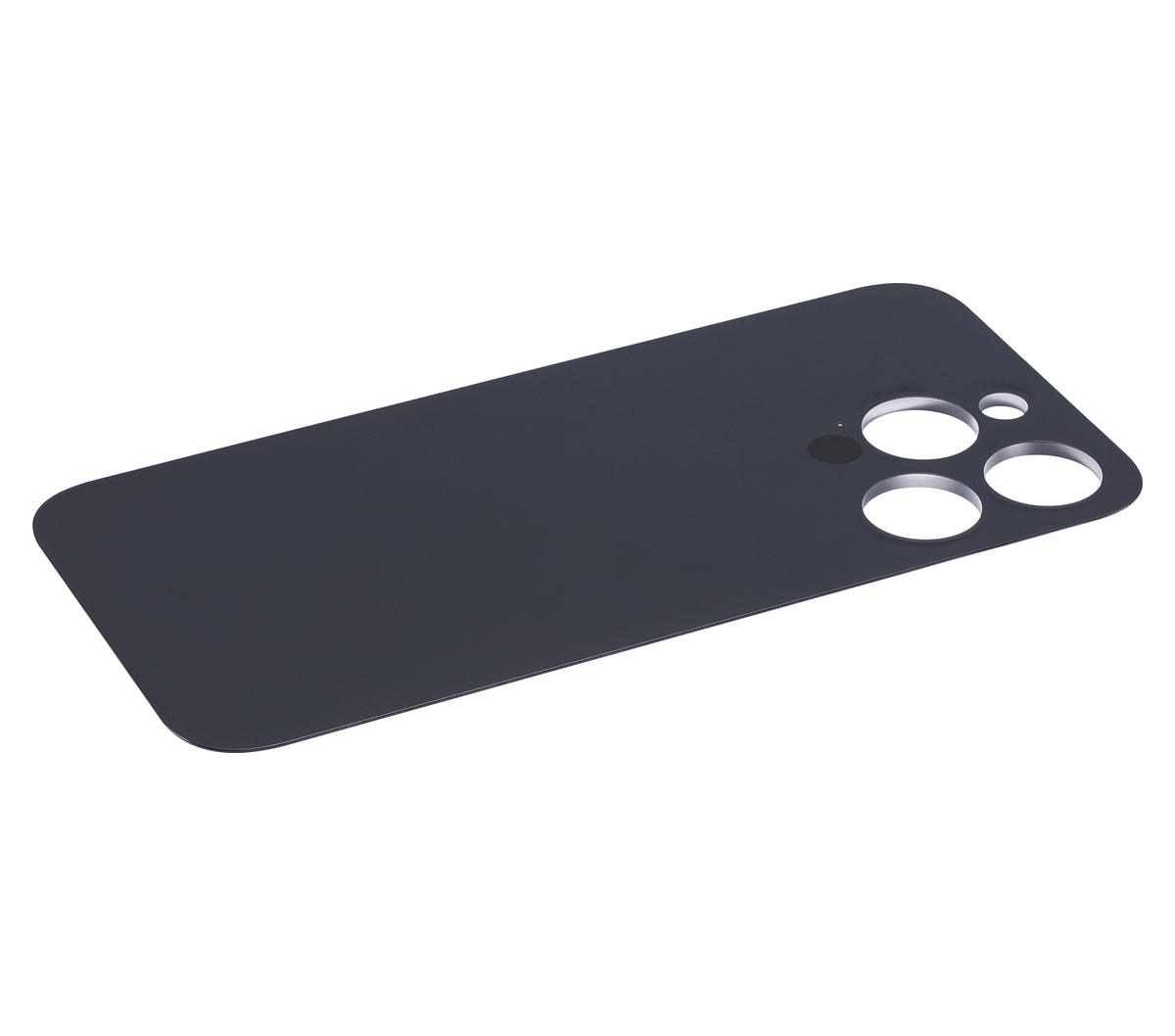 Back Glass With 3M Adhesive For iPhone 14 Pro (No Logo / Large Camera Hole) (Space Black)