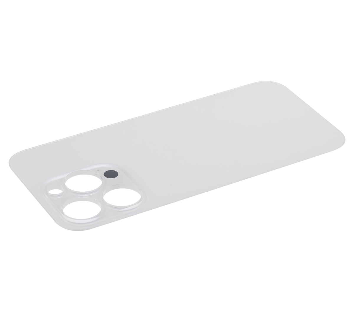 Back Glass With 3M Adhesive For iPhone 14 Pro (No Logo / Large Camera Hole) (Silver)