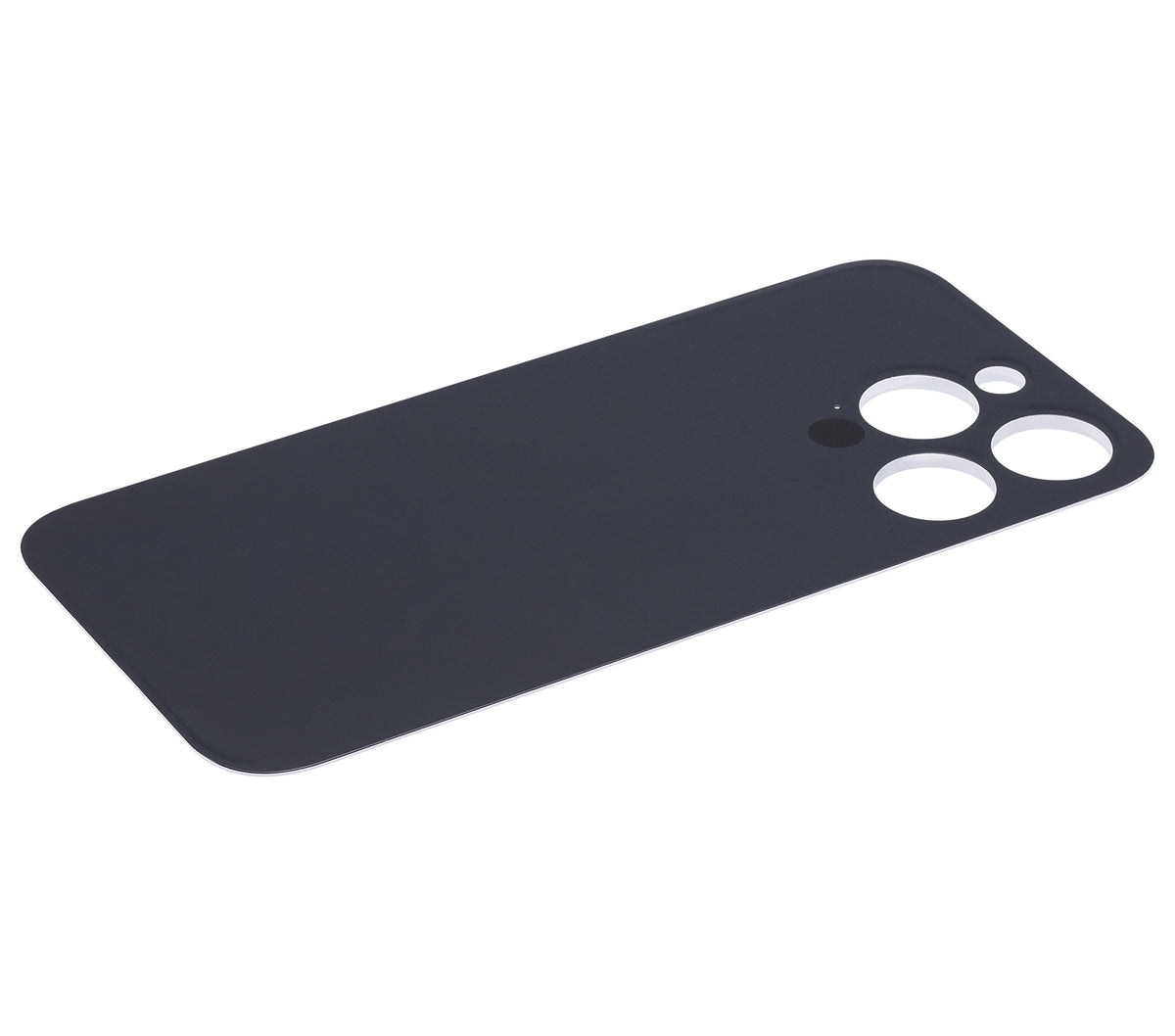 Back Glass With 3M Adhesive For iPhone 14 Pro (No Logo / Large Camera Hole) (Silver)