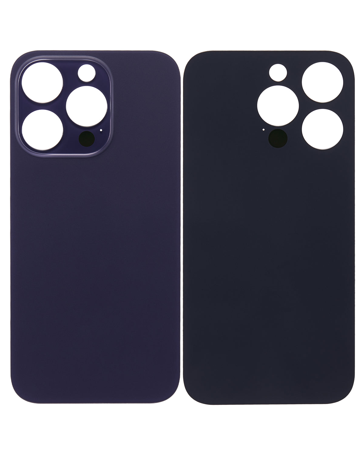 Back Glass With 3M Adhesive For iPhone 14 Pro (No Logo / Large Camera Hole) (Deep Purple)