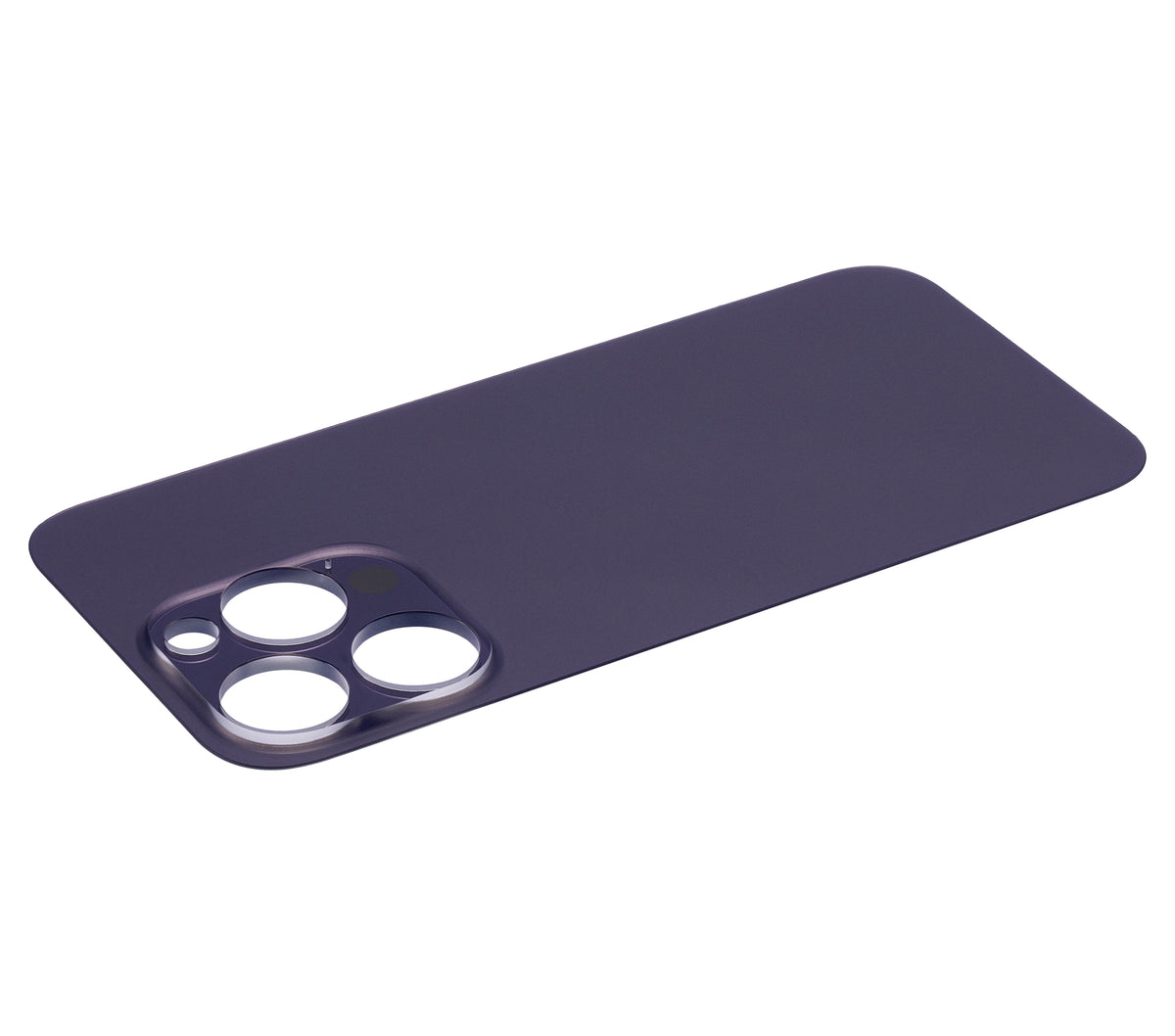 Back Glass With 3M Adhesive For iPhone 14 Pro (No Logo / Large Camera Hole) (Deep Purple)