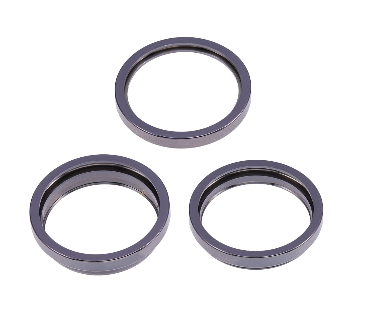 Back Camera Bezel Ring Only For iPhone 14 Pro / 14 Pro Max (Deep Purple) (3 Piece Set)