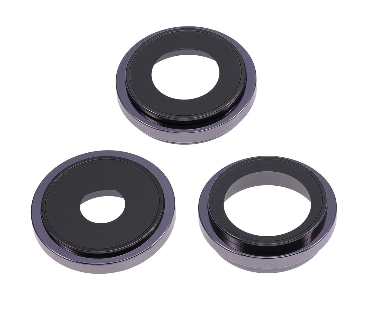 Back Camera Lens With Bracket & Bezel For iPhone 14 Pro / 14 Pro Max (Deep Purple) (3 Piece Set) (Premium)