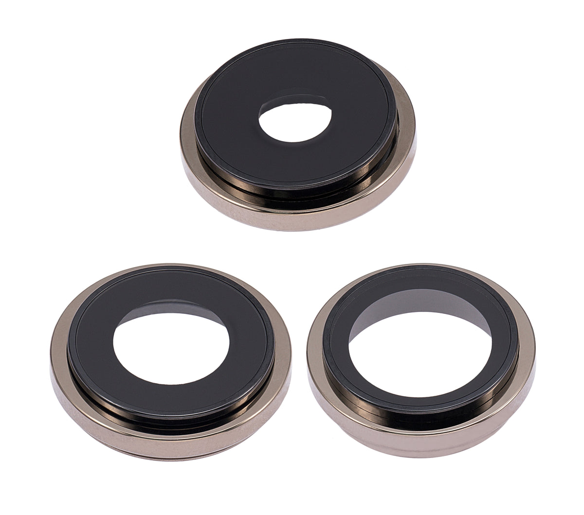 Back Camera Lens With Bracket & Bezel For iPhone 14 Pro / 14 Pro Max (Gold) (3 Piece Set) (Premium)