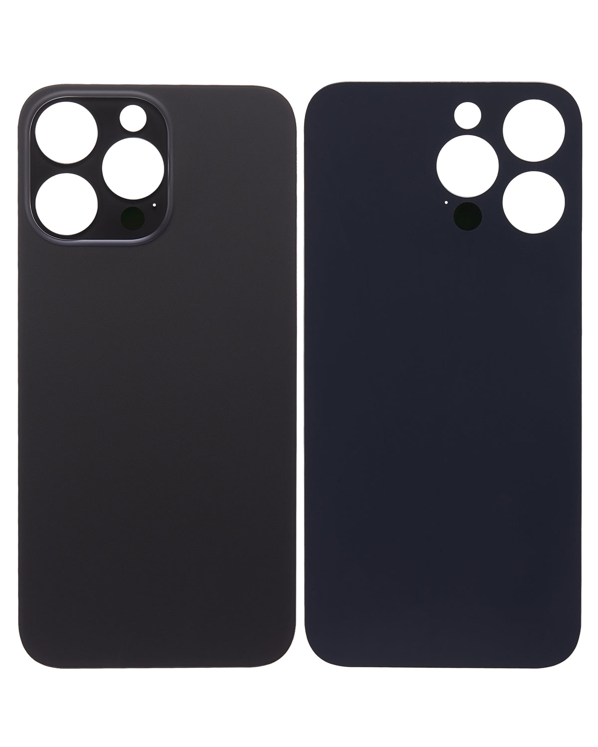 Back Glass With 3M Adhesive For iPhone 14 Pro Max (No Logo / Large Camera Hole) (Space Black)