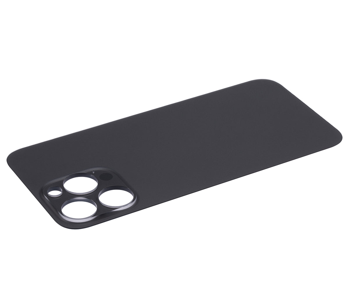 Back Glass With 3M Adhesive For iPhone 14 Pro Max (No Logo / Large Camera Hole) (Space Black)