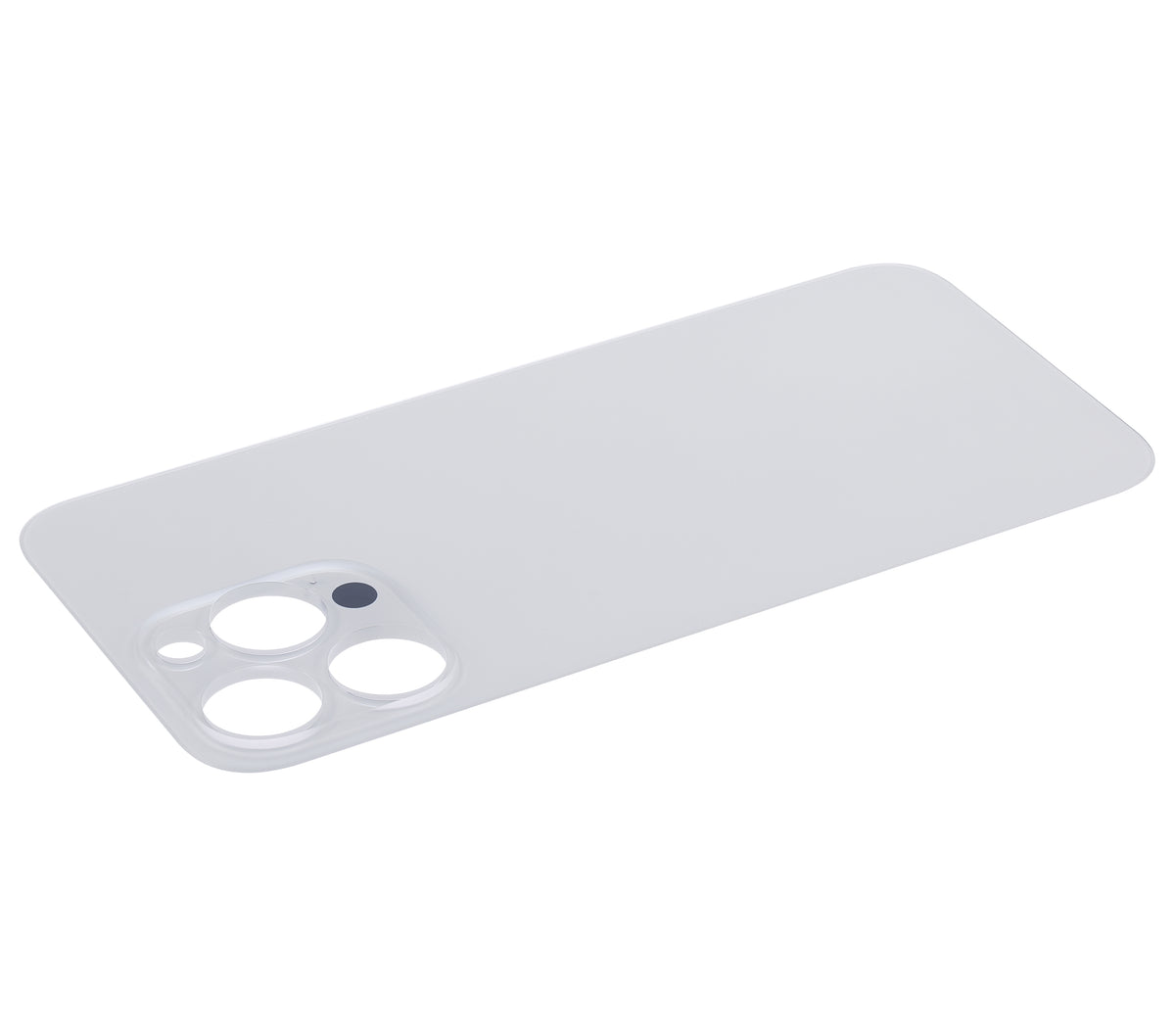 Back Glass With 3M Adhesive For iPhone 14 Pro Max (No Logo / Large Camera Hole) (Silver)