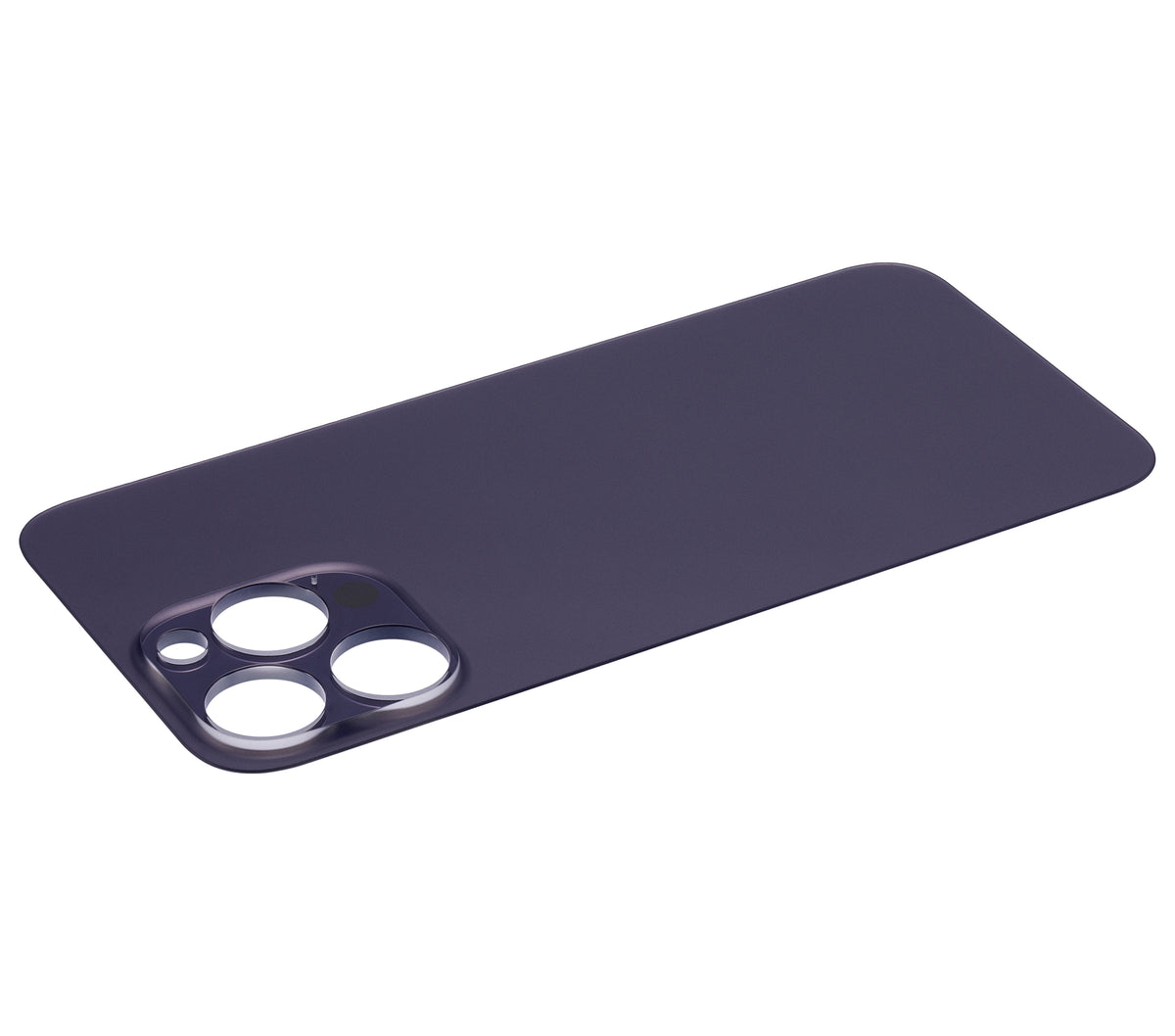 Back Glass With 3M Adhesive For iPhone 14 Pro Max (No Logo / Large Camera Hole) (Deep Purple)