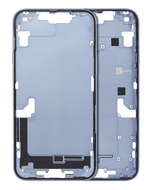 Mid-Frame Housing W/o Small Parts For iPhone 14 Plus (US Version) (OEM Pull) (Blue)