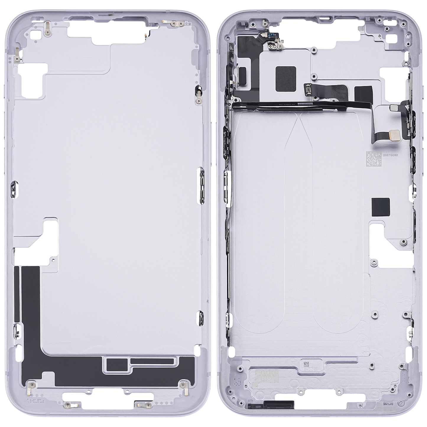 Mid-Frame Housing W/ Small Parts For iPhone 14 Plus (US Version) (Used OEM Pull: Grade B) (Purple)