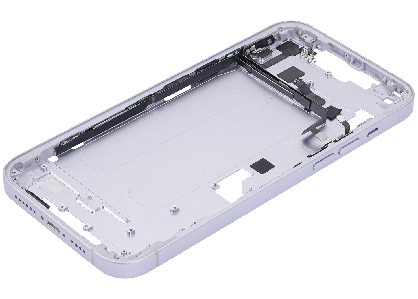 Mid-Frame Housing W/ Small Parts For iPhone 14 Plus (US Version) (Used OEM Pull: Grade B) (Purple)