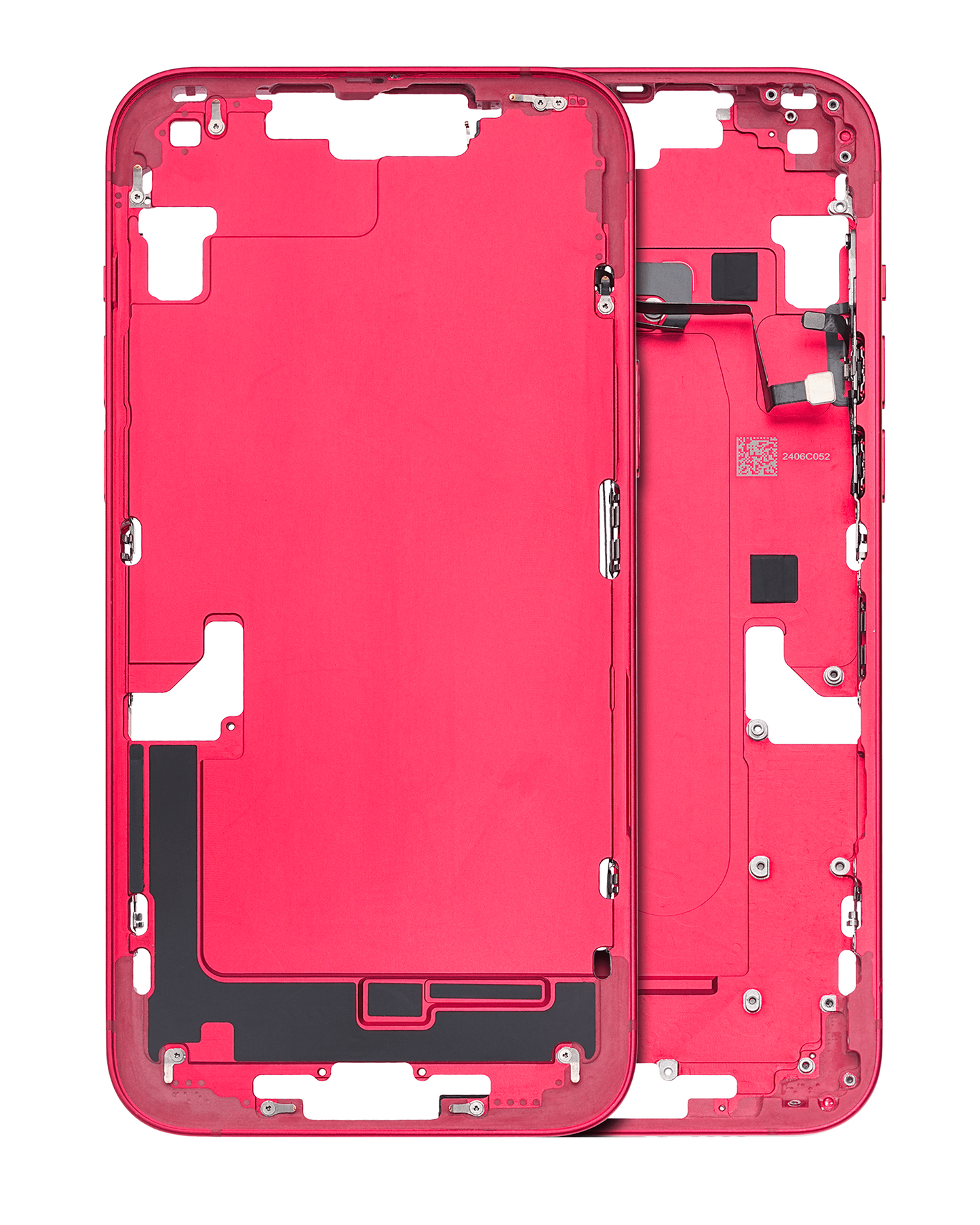 Mid-Frame Housing W/ Small Parts For iPhone 14 Plus (US Version) (Used OEM Pull: Grade A) (Red)