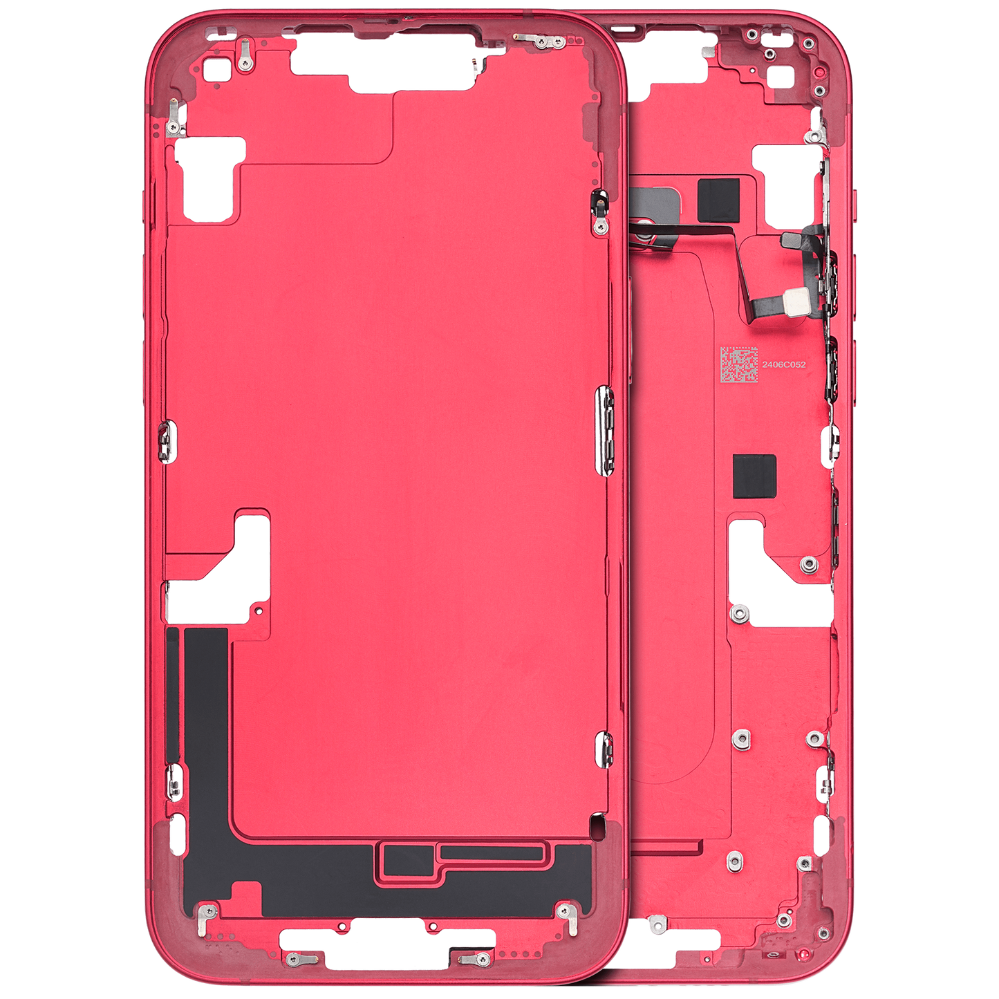 Mid-Frame Housing W/ Small Parts For iPhone 14 Plus (US Version) (Used OEM Pull: Grade A) (Red)