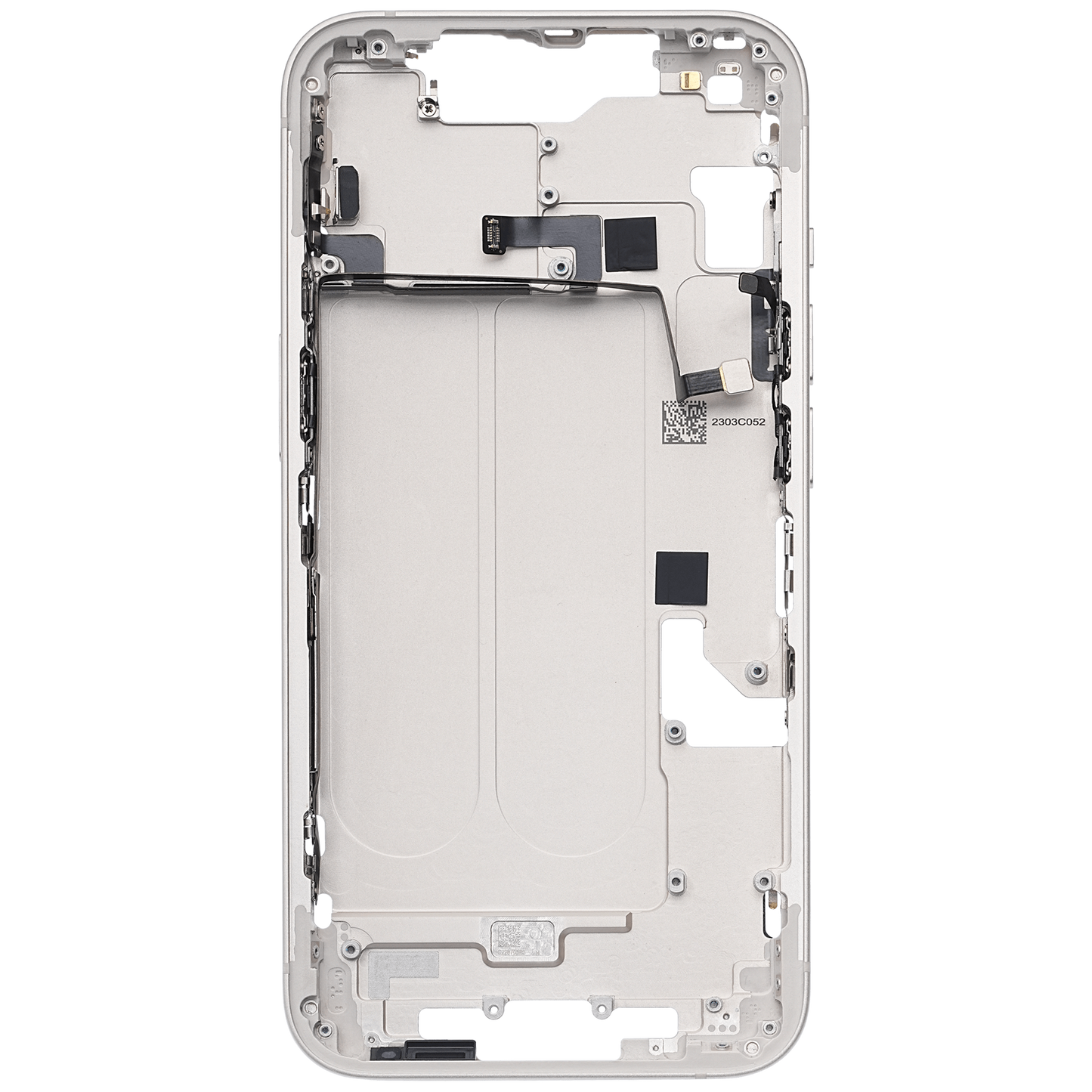 Mid-Frame Housing W/ Small Parts For iPhone 14 (US Version) (Used OEM Pull: Grade B) (Starlight)