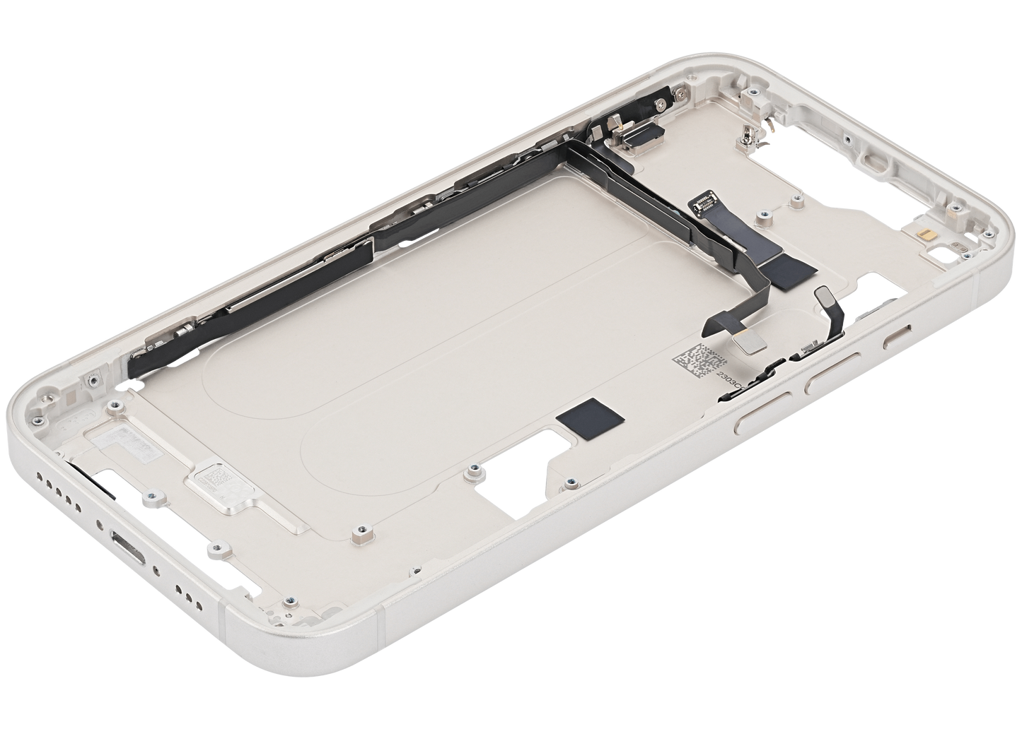 Mid-Frame Housing W/ Small Parts For iPhone 14 (US Version) (Used OEM Pull: Grade B) (Starlight)