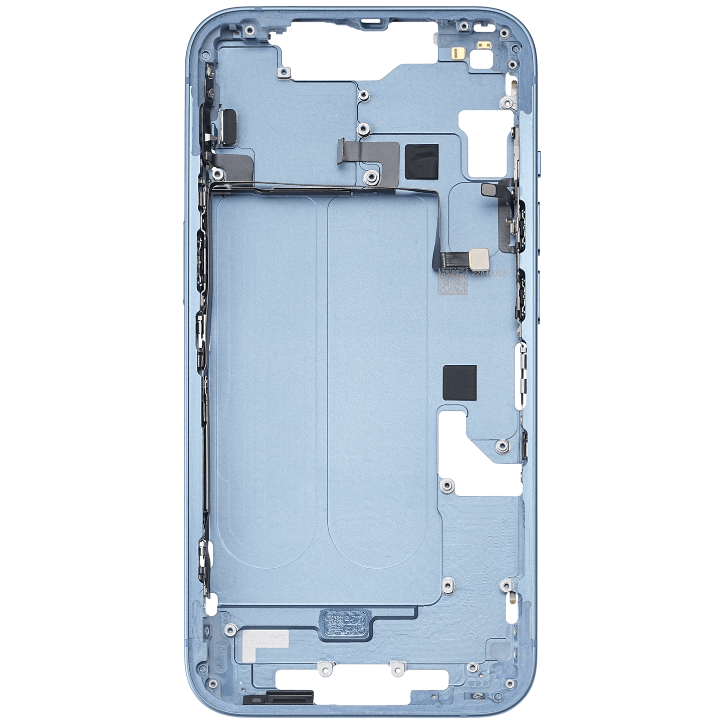 Mid-Frame Housing W/ Small Parts For iPhone 14 (US Version) (Used OEM Pull: Grade B) (Blue)