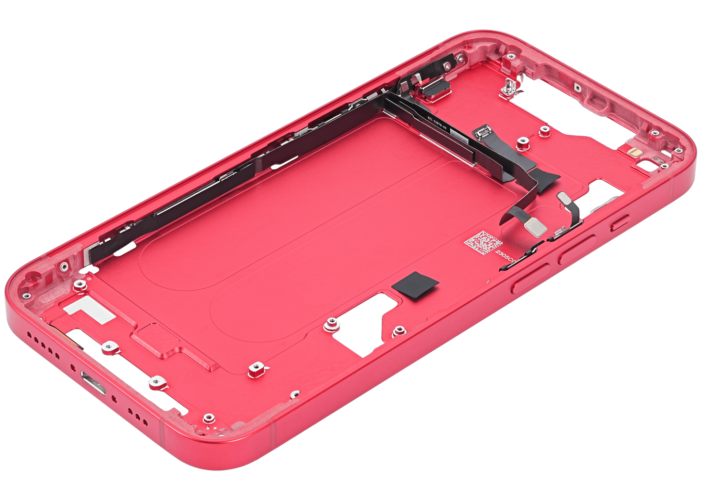 Mid-Frame Housing W/ Small Parts For iPhone 14 (US Version) (Used OEM Pull: Grade B) (Red)