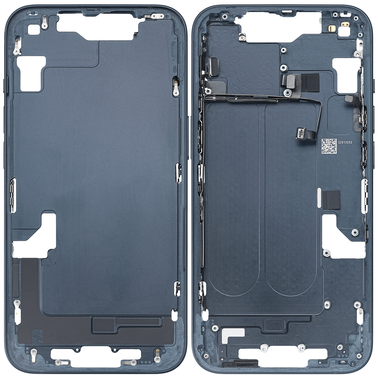 Mid-Frame Housing W/ Small Parts For iPhone 14 (US Version) (Used OEM Pull: Grade B) (Midnight)