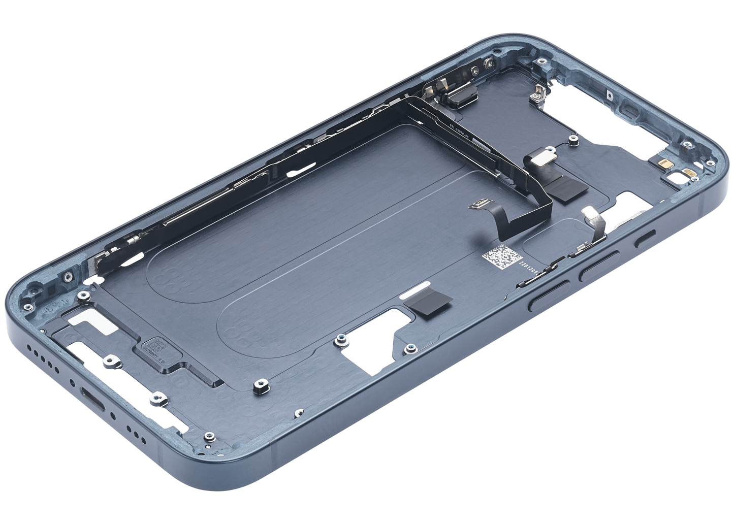 Mid-Frame Housing W/ Small Parts For iPhone 14 (US Version) (Used OEM Pull: Grade B) (Midnight)