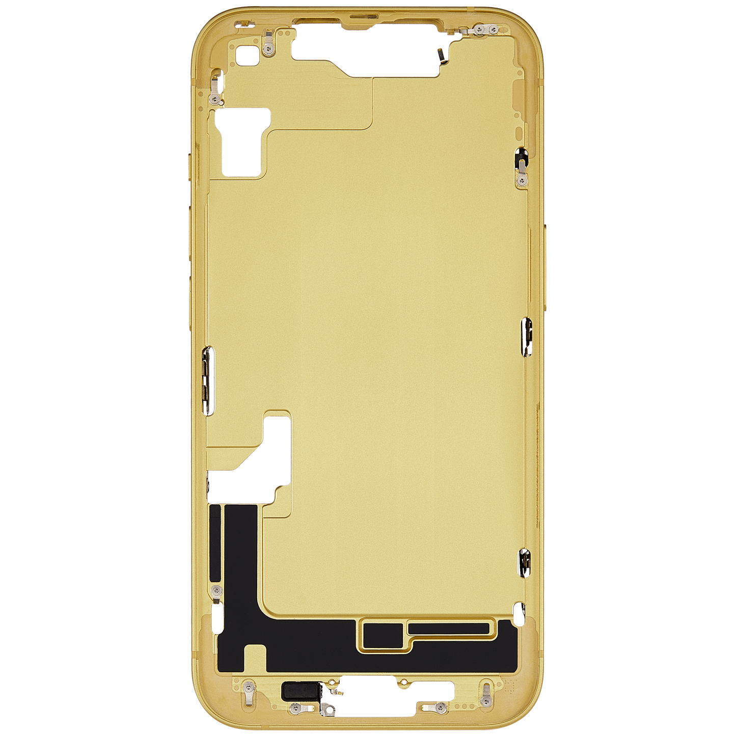 Mid-Frame Housing W/ Small Parts For iPhone 14 (US Version) (Used OEM Pull: Grade C) (Yellow)