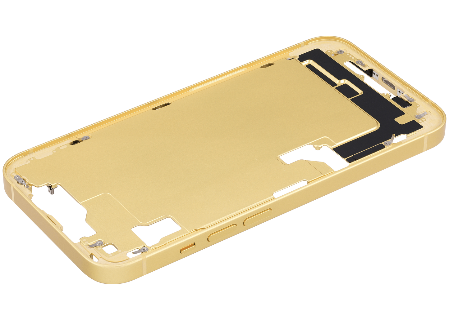 Mid-Frame Housing W/ Small Parts For iPhone 14 (US Version) (Used OEM Pull: Grade C) (Yellow)