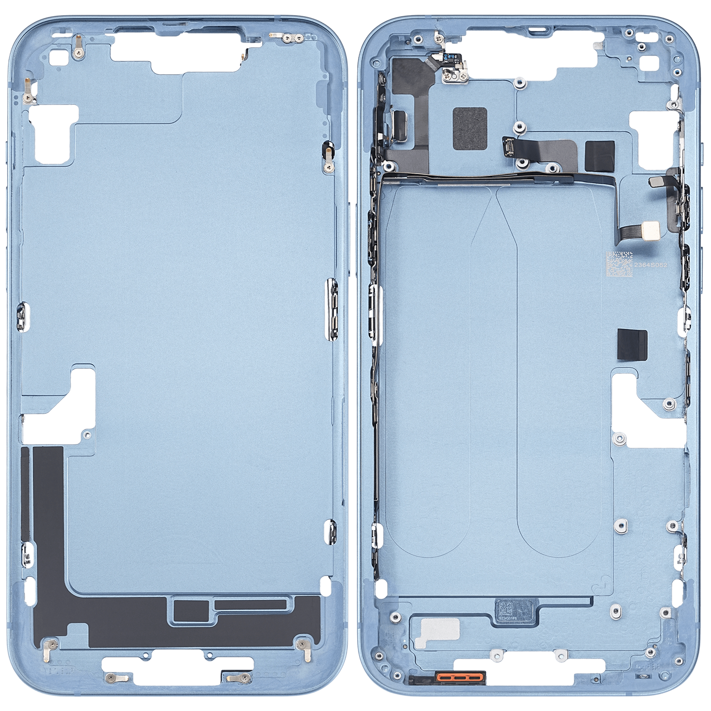 Mid-Frame Housing W/ Small Parts For iPhone 14 Plus (US Version) (Used OEM Pull: Grade B) (Blue)