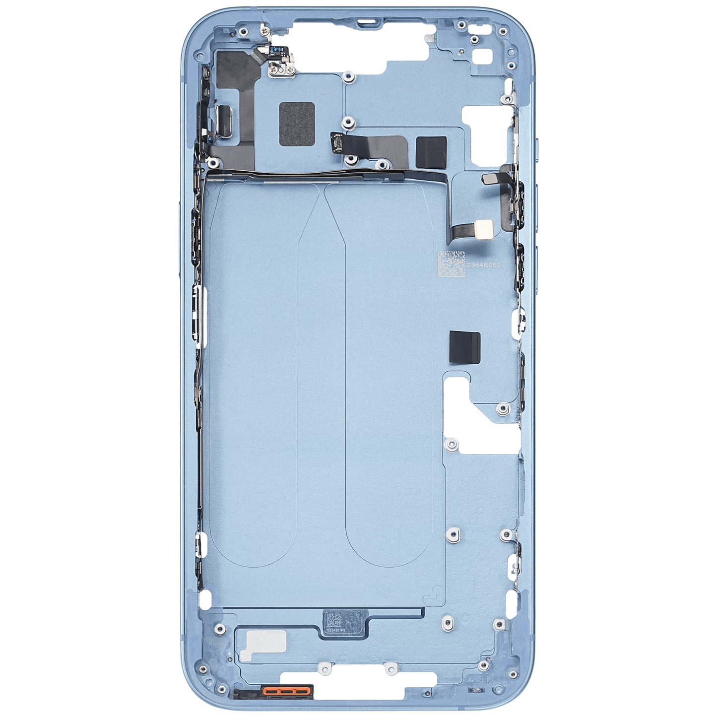 Mid-Frame Housing W/ Small Parts For iPhone 14 Plus (US Version) (Used OEM Pull: Grade B) (Blue)