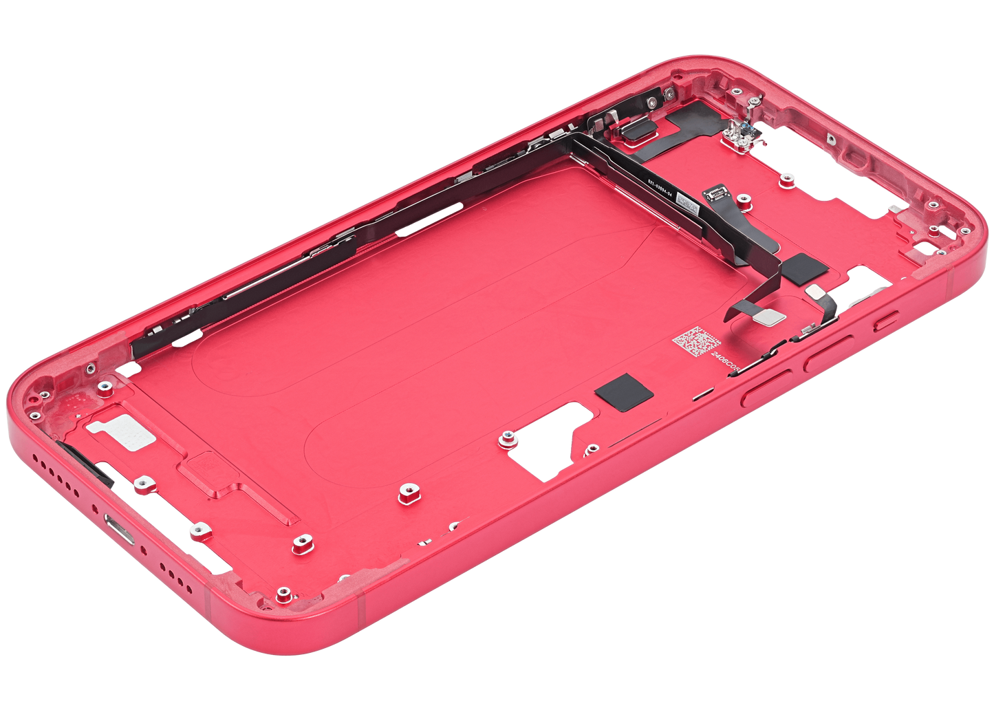 Mid-Frame Housing W/ Small Parts For iPhone 14 Plus (US Version) (Used OEM Pull: Grade B) (Red)