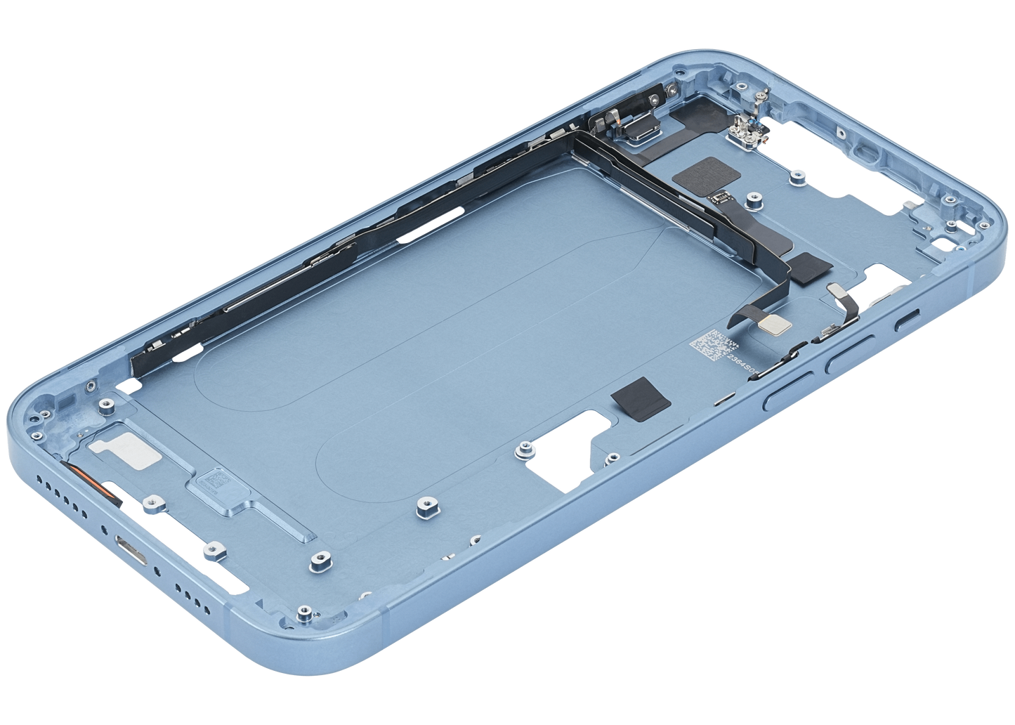 Mid-Frame Housing W/ Small Parts For iPhone 14 Plus (US Version) (Used OEM Pull: Grade C) (Blue)
