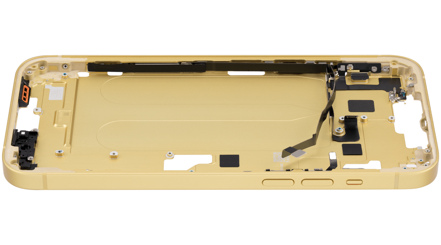 Mid-Frame Housing W/ Small Parts For iPhone 14 Plus (US Version) (Used OEM Pull: Grade C) (Yellow)