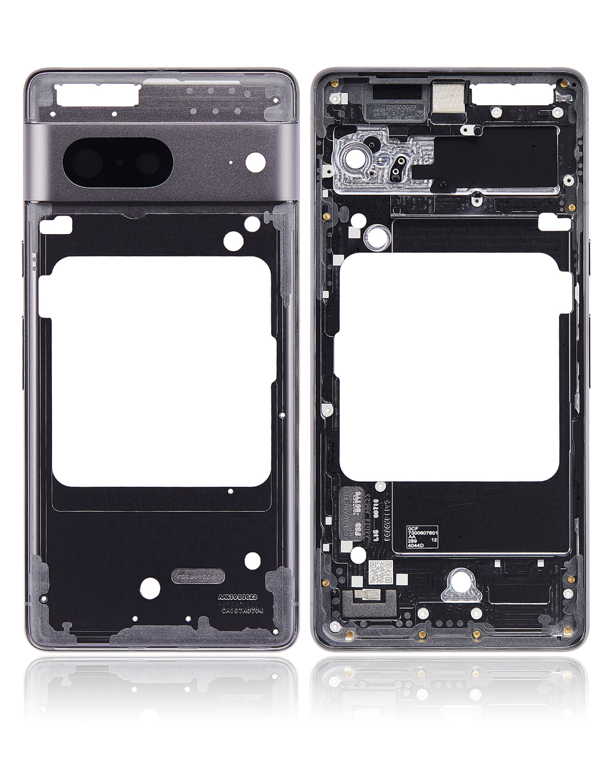 Mid-Frame Housing For Google Pixel 7 (Obsidian) - repair component detailed angle