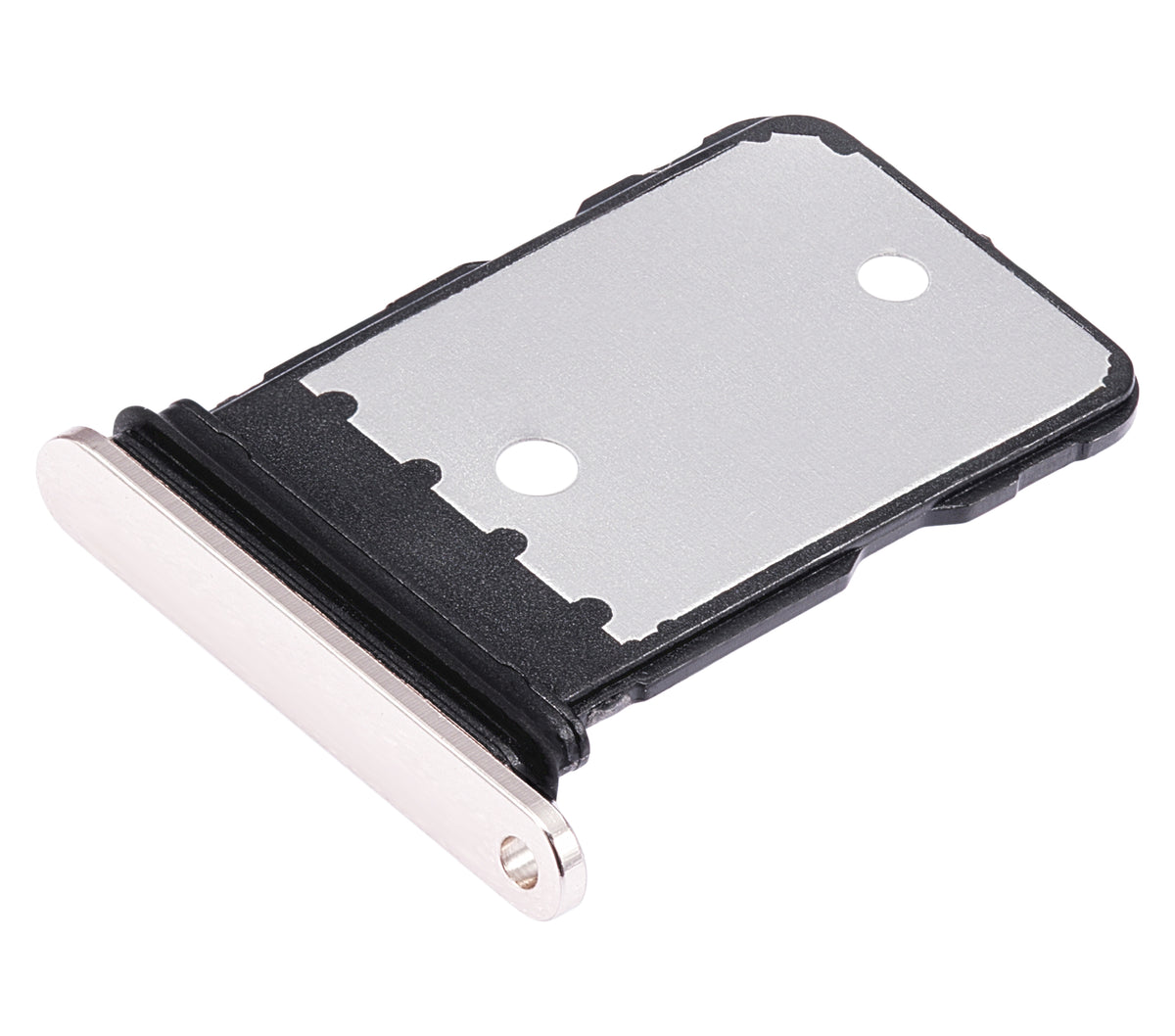 Single Sim Card Tray For Google Pixel 7 Pro (Obsidian) - phone repair part close-up