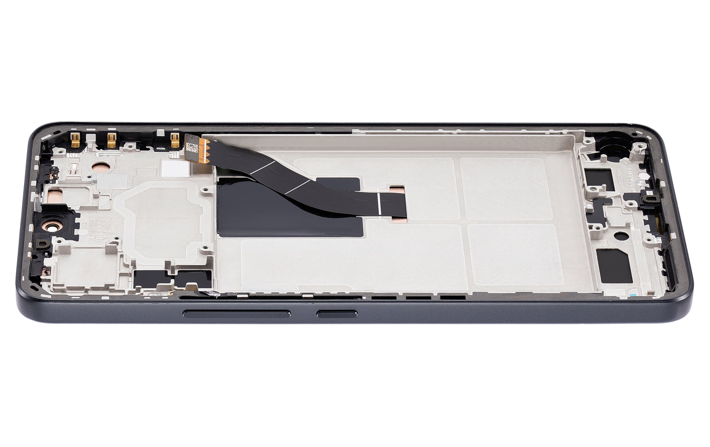 OLED Assembly With Frame For Xiaomi 12 Lite (Refurbished) (Black) – device repair component close-up – OLED Display Replacement for phone repair