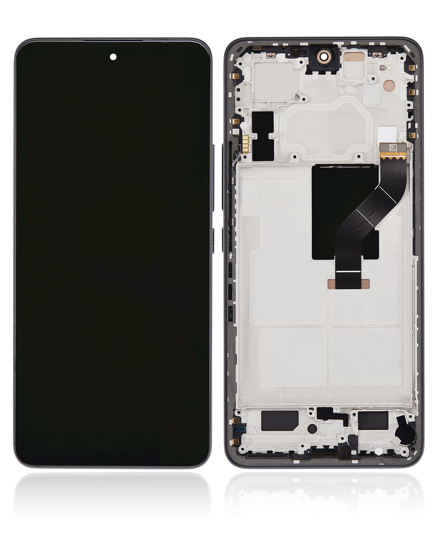 OLED Assembly With Frame For Xiaomi 12 Lite (Refurbished) (Black) – phone repair part product angle – OLED Display Replacement for phone repair