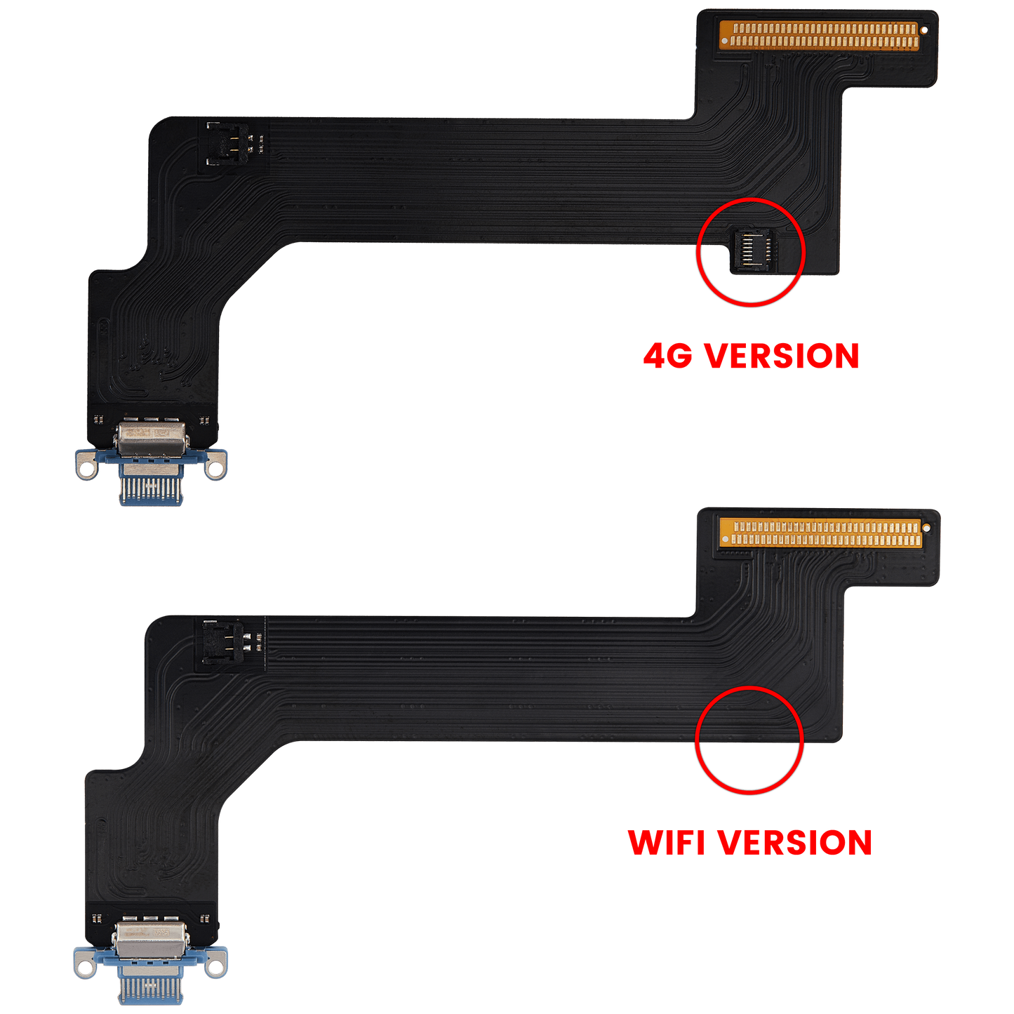 Charging Port Flex Cable For iPad 10 (2022) (Cellular) (Aftermarket Plus) (Blue)