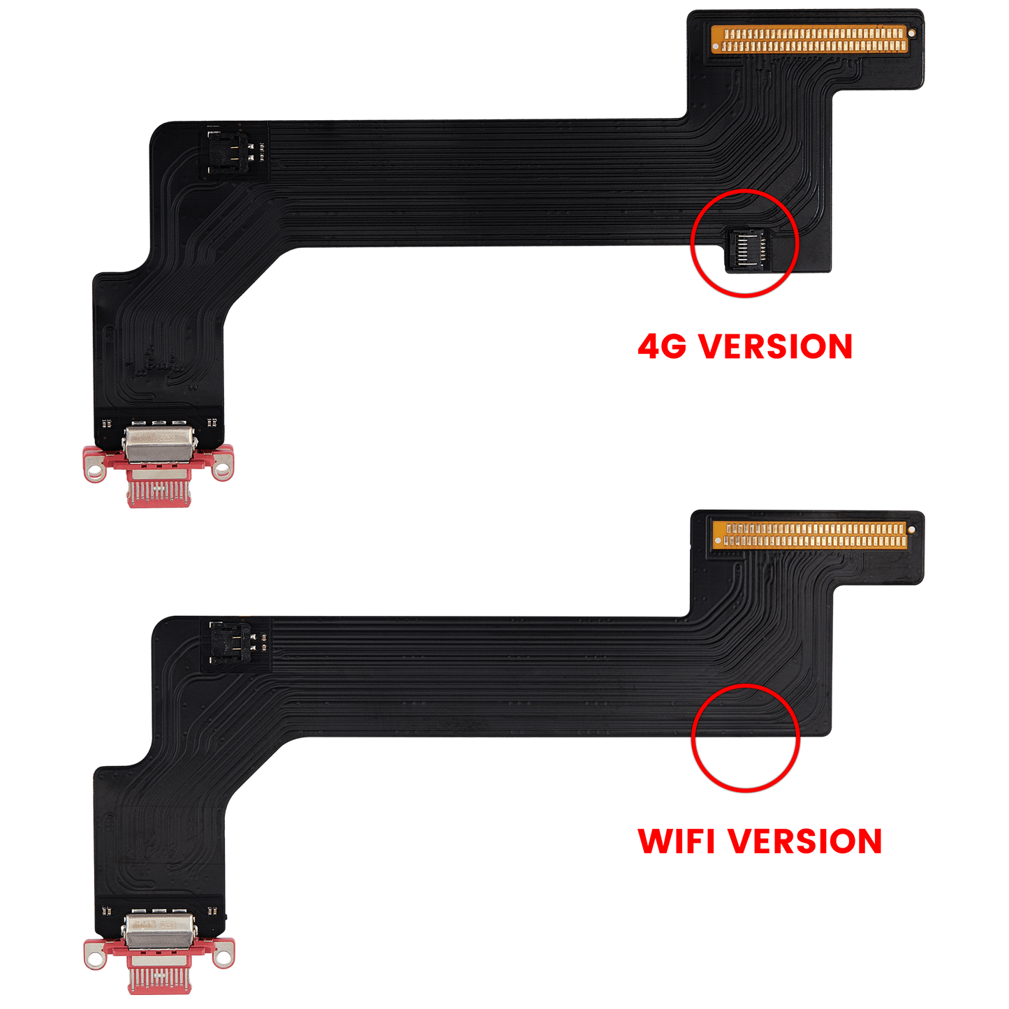 Charging Port Flex Cable For iPad 10 (2022) (Cellular) (Aftermarket Plus) (Pink)