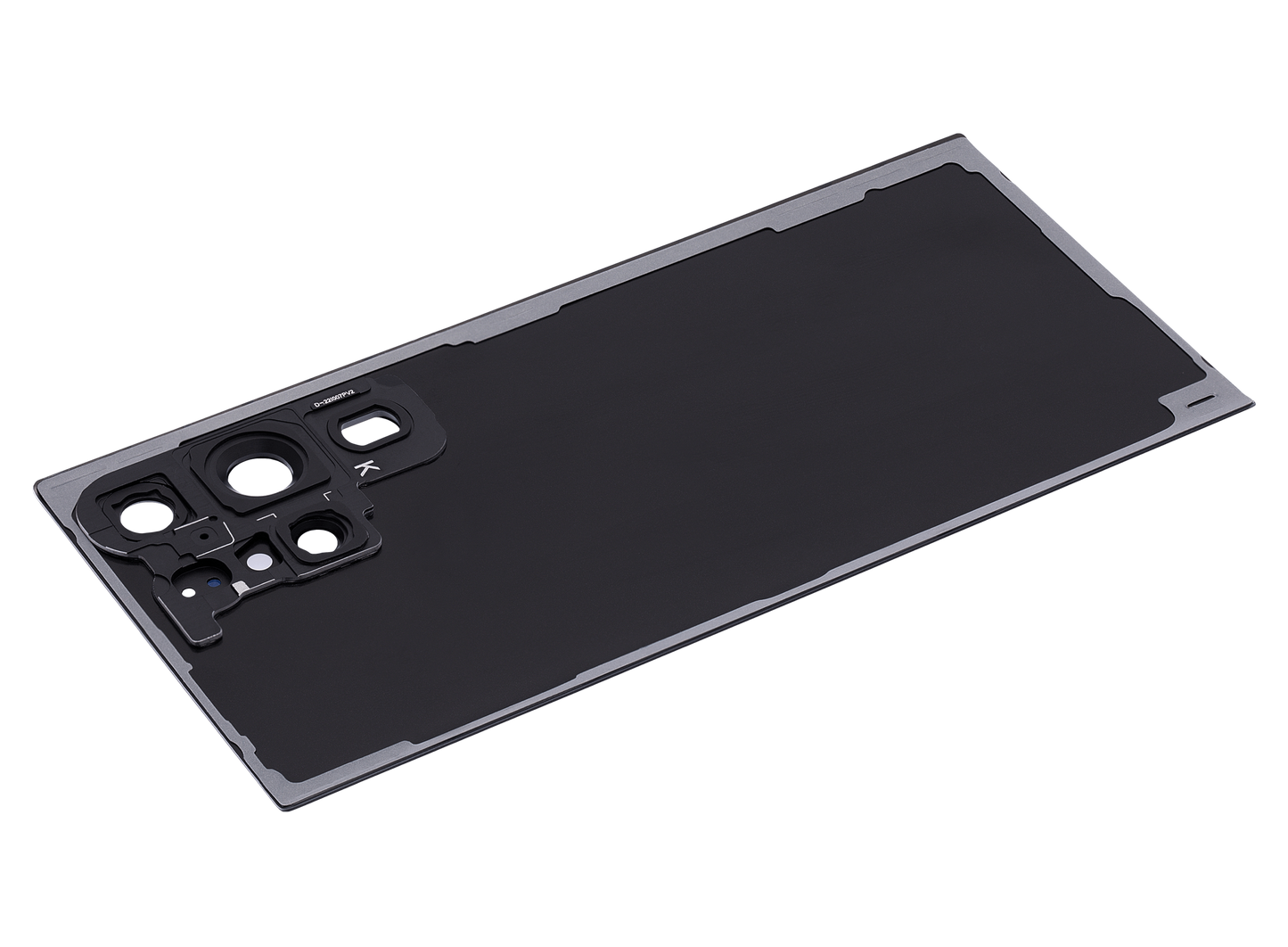 Back Cover Glass With Camera Lens For Samsung Galaxy S23 Ultra 5G (No Logo) (Aftermarket Plus) (Phantom Black)