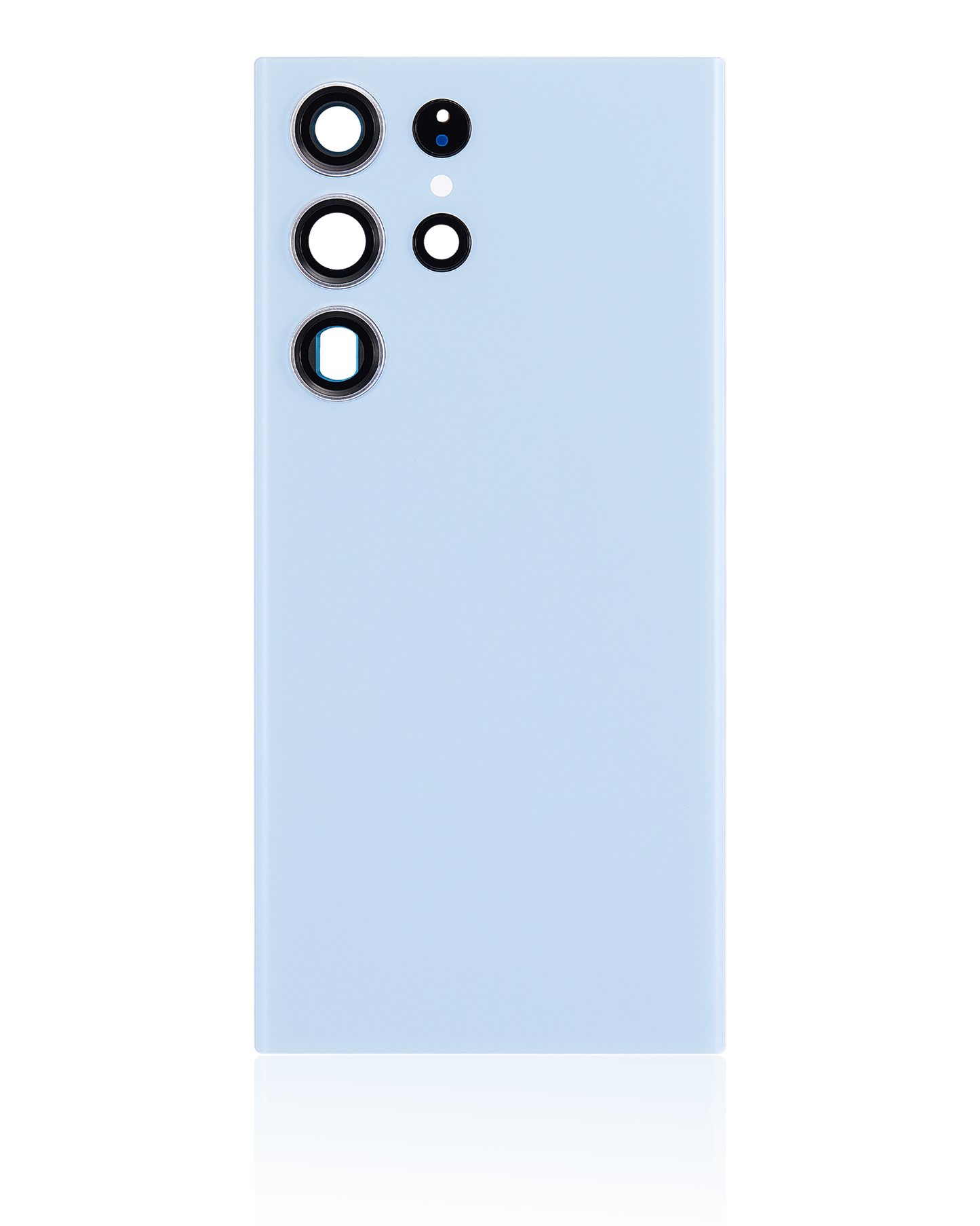 Back Cover Glass With Camera Lens For Samsung Galaxy S23 Ultra 5G (No Logo) (Aftermarket Plus) (Sky Blue)