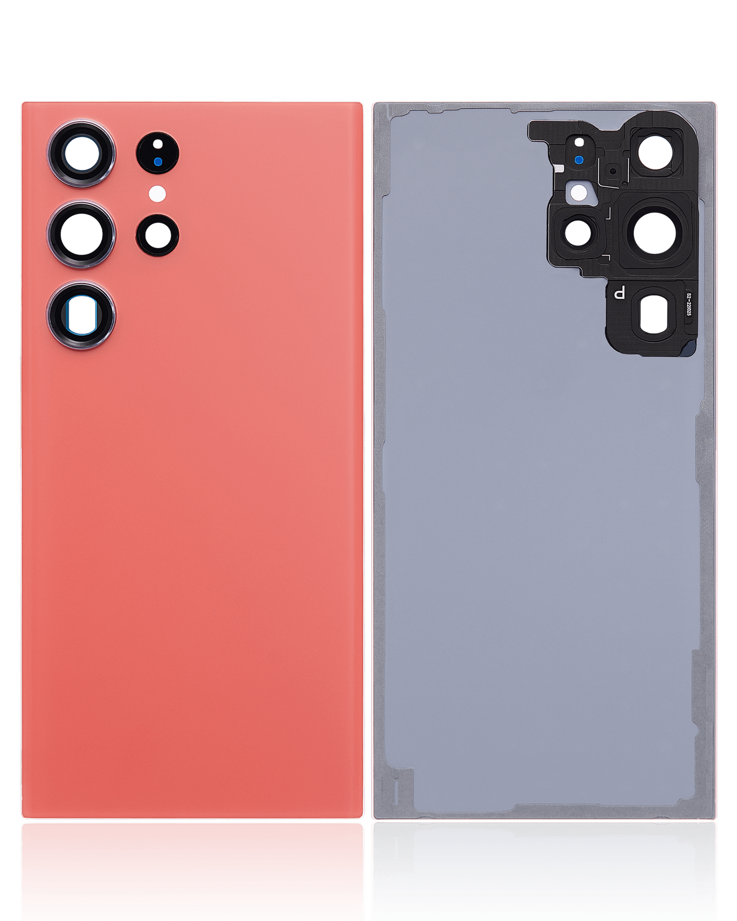 Back Cover Glass With Camera Lens For Samsung Galaxy S23 Ultra 5G (No Logo) (Aftermarket Plus) (Red)