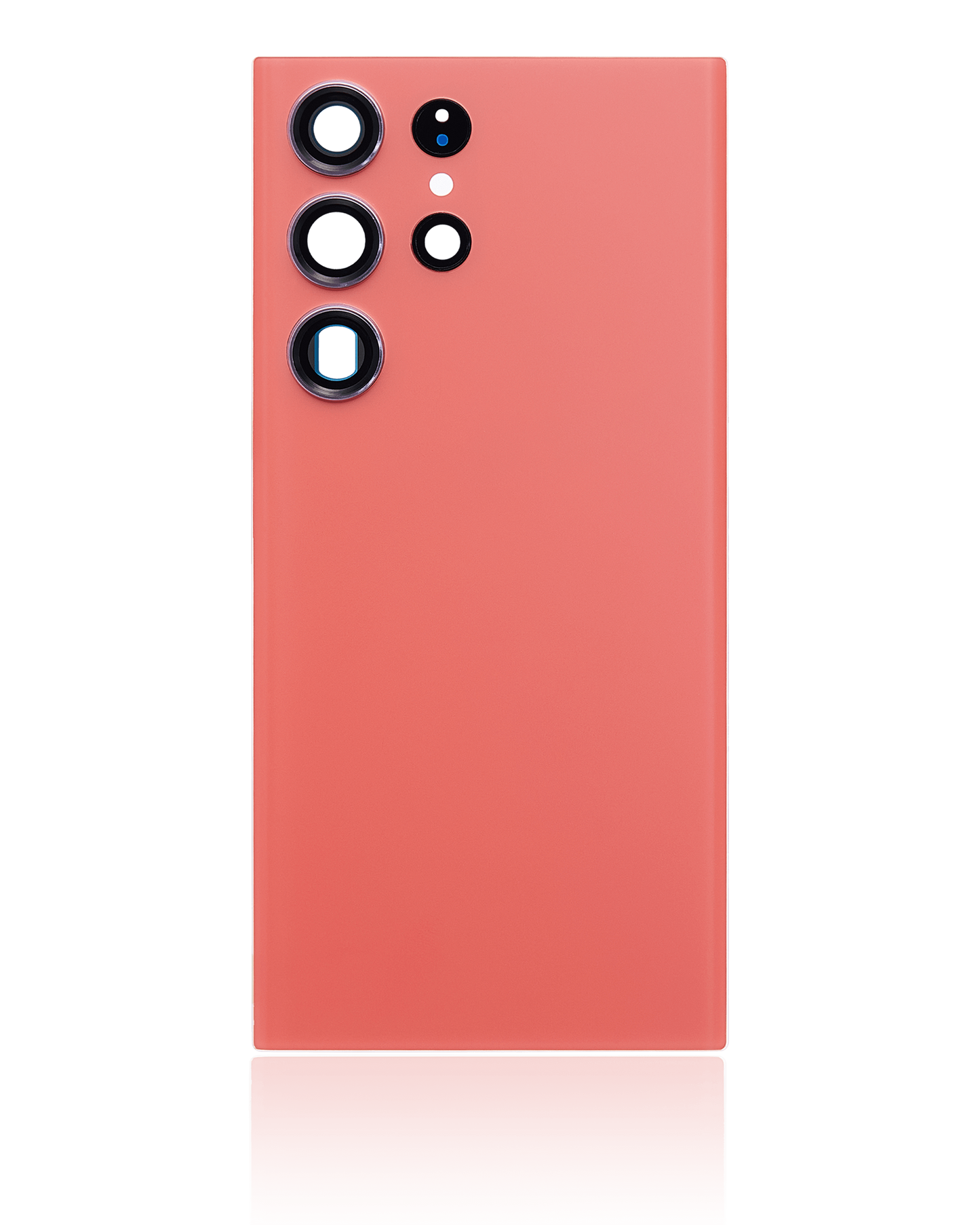 Back Cover Glass With Camera Lens For Samsung Galaxy S23 Ultra 5G (No Logo) (Aftermarket Plus) (Red)