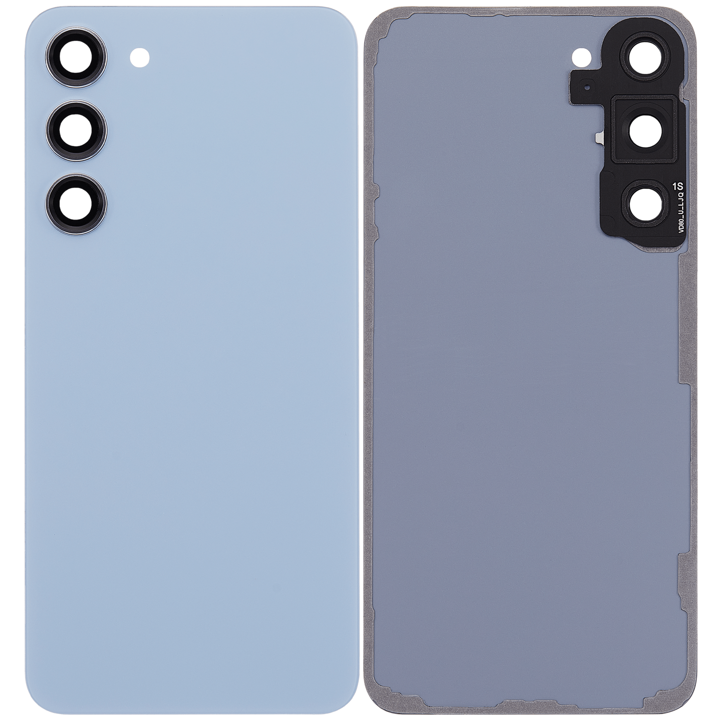 Back Cover Glass With Camera Lens For Samsung Galaxy S23 Plus 5G (No Logo) (Aftermarket Plus) (Blue)