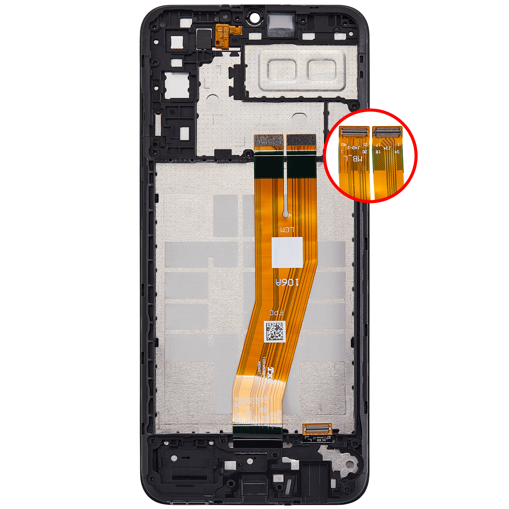 LCD Assembly With Frame For Samsung Galaxy A04E (A042 / 2022) (Refurbished) (All Colors) replacement part product image 8 - SKU 107082138202