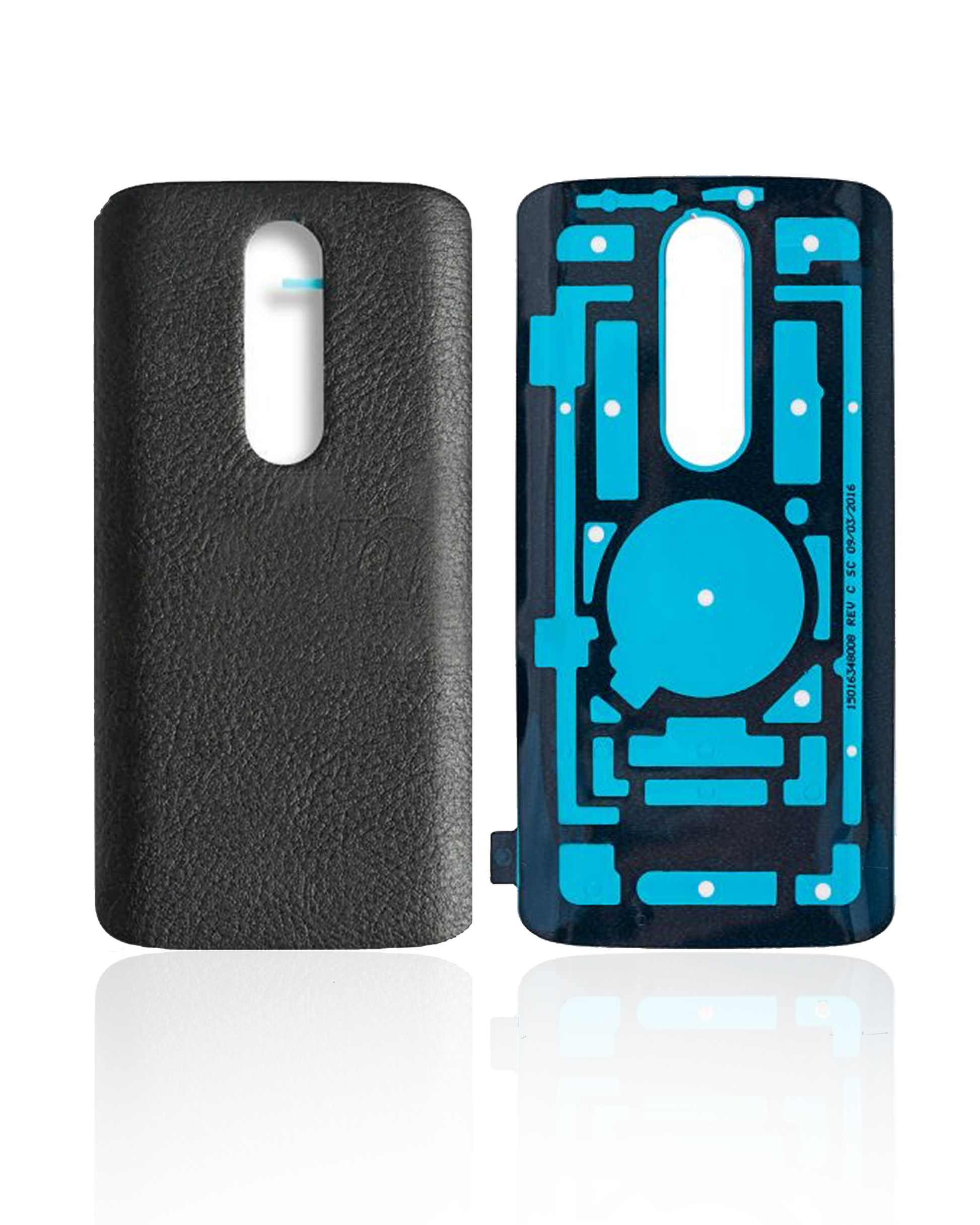 Back Cover for Motorola Droid Turbo 2 (XT1585 / 2015) Genuine OEM Black - Motorola repair part alternate view, SKU 107082140473, image 2